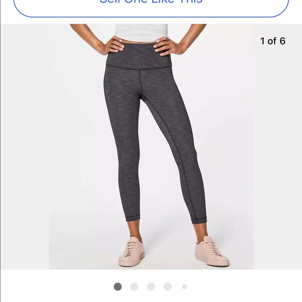 Size 2 lululemon wunder under hi-rise tight luxtreme heathered black